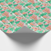 Papier Cadeau Bright Palm Beach Gingpain de Noël Maisons (Coin)