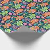 Papier Cadeau Bright Palm Beach Gingpain d'épice de Noël (Coin)