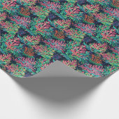 Papier Cadeau Bright Palm Beach Noël Floral Aquarelle (Coin)