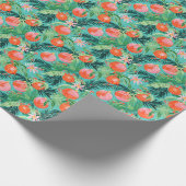 Papier Cadeau Bright Palm Beach Ornement de Noël Aquarelle (Coin)