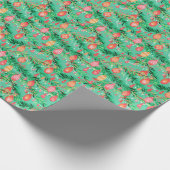 Papier Cadeau Bright Palm Beach Ornements de Noël Aquarelle (Coin)