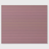 Papier Cadeau Bright Pink and Green Retro Stripe Modern (Plat)