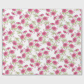 Papier Cadeau Bright Pink Rose Wedding (Plat)