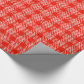 Papier Cadeau Bright Red Plaid Pattern (Coin)