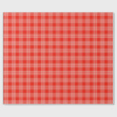 Papier Cadeau Bright Red Plaid Pattern (Plat)