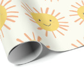 Papier Cadeau Bright Sunshiny Day Photo Anniversaire (Coin rond)