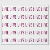 Papier cadeau brillant Baseball Amour (Plat)