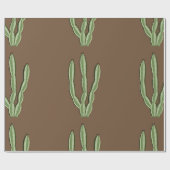 Papier cadeau brillant Cactus (Plat)