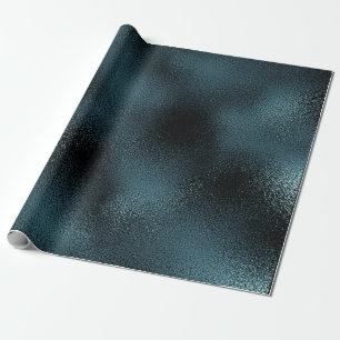 Papier Cadeau Brillant fascinant en verre turquoise de noir bleu