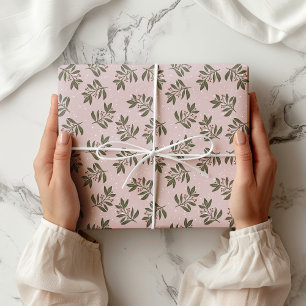 Papier Cadeau Brindilles d'hiver et neige