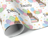 Papier Cadeau Brindle Neapolitain Mastiff Chien Anniversaire (Coin rond)