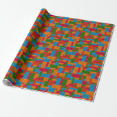 Papier Cadeau Brique de construction colorée (Déroulé)