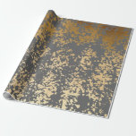 Papier Cadeau brique élégante fausse or et bracelet gris<br><div class="desc">Design moderne et élégant représentant des touches d'or et de gris.</div>