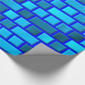 Papier Cadeau Briques bleues (Coin)