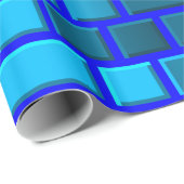 Papier Cadeau Briques bleues (Coin rond)