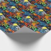 Papier Cadeau Briques de graffitis : Abstrait urbain (Coin)