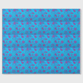 Papier Cadeau Brise Fleur Bleu-vert (Plat)