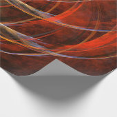 Papier Cadeau Briser le Cercle Vortex de Feu Art Abstrait (Coin)