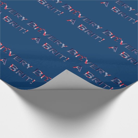 Papier Cadeau Britanniques Drapeau Couleurs "Chaque Bit A Brit" (Coin)