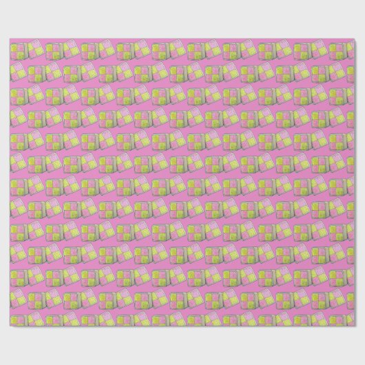 Papier Cadeau British Battenberg Marzipan Sponge Cake UK Food (Plat)