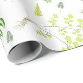 Papier Cadeau British Ferns in Victorian Drawings Wrapping Paper (Coin rond)