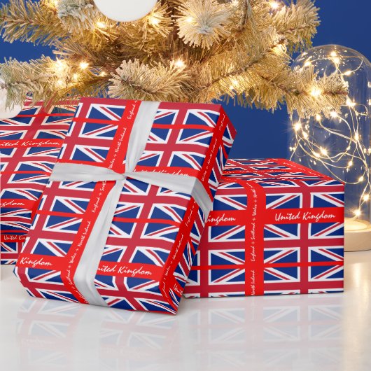 Papier Cadeau British Flag, Union Jack & Royaume-Uni /sports (Vacances)