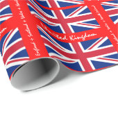 Papier Cadeau British Flag, Union Jack & Royaume-Uni /sports (Coin rond)