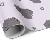 Papier Cadeau British Shorthair Cat Couple (Coin rond)