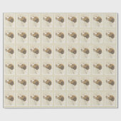 Papier Cadeau Brittany Peinture - Cute Original Chien Art (Plat)