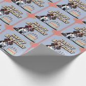 Papier Cadeau Brittany Spaniel Chien coloré (Coin)