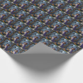 Papier Cadeau Brittany Spaniel Chien Whimsical Halloween Peintur (Coin)