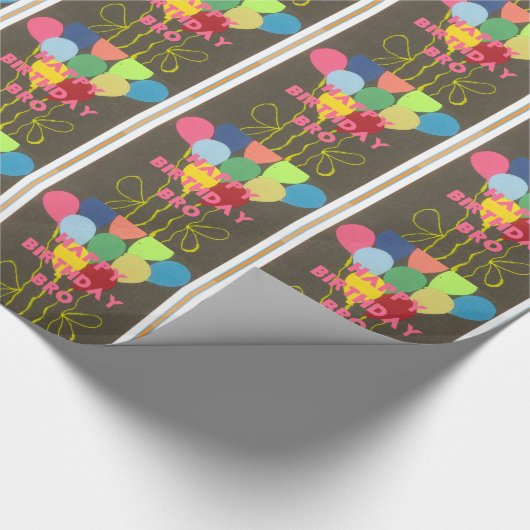 Papier Cadeau Bro Art d'anniversaire heureux (Coin)