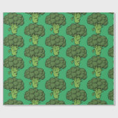 Papier Cadeau Broccoli Green Vegetables Gag Cadeau Drôle (Plat)