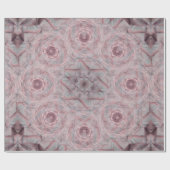 Papier Cadeau Broche Rose Assourdie (Plat)