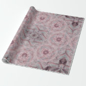 Papier Cadeau Broche Rose Assourdie (Déroulé)