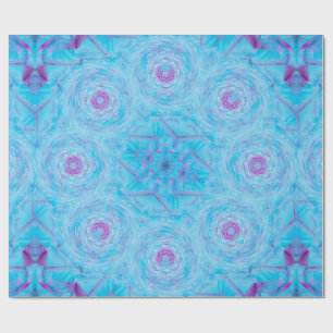 Papier Cadeau Broche Rose Bleue