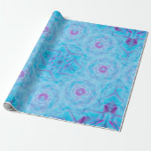 Papier Cadeau Broche Rose Bleue (Déroulé)