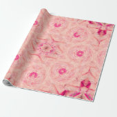 Papier Cadeau Broche Rose Chaude (Déroulé)