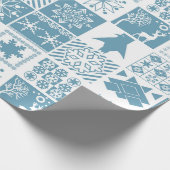 Papier Cadeau Brochure en patchwork hivernal de Noël (Coin)