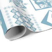 Papier Cadeau Brochure en patchwork hivernal de Noël (Coin rond)