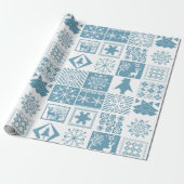 Papier Cadeau Brochure en patchwork hivernal de Noël (Déroulé)