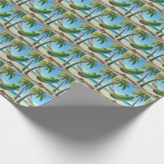 Papier Cadeau Brochure verte dans un hamac (Coin)