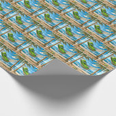 Papier Cadeau Brochure verte dans un hamac (Coin)