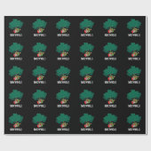 Papier Cadeau Brock n Roll Funny Veggie Brocoli Pun Dark BG (Plat)