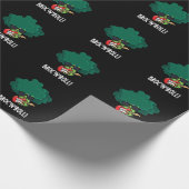 Papier Cadeau Brock n Roll Funny Veggie Brocoli Pun Dark BG (Coin)
