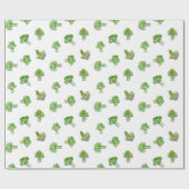 Papier Cadeau Brocoli - dispersé - ouvrez-vous (Plat)