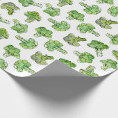 Papier Cadeau Brocoli - Éparpillé (Coin)