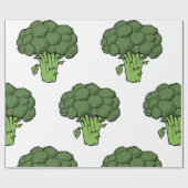 Papier Cadeau Brocoli vert (Plat)