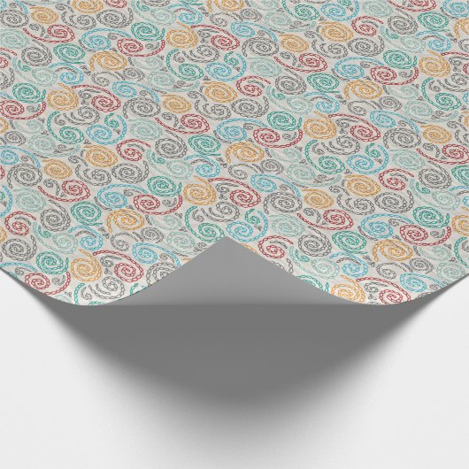 Papier Cadeau Broderie fantaisie papier grondé (Coin)