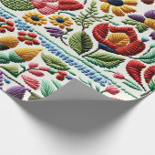 Papier Cadeau Broderie florale (Coin)